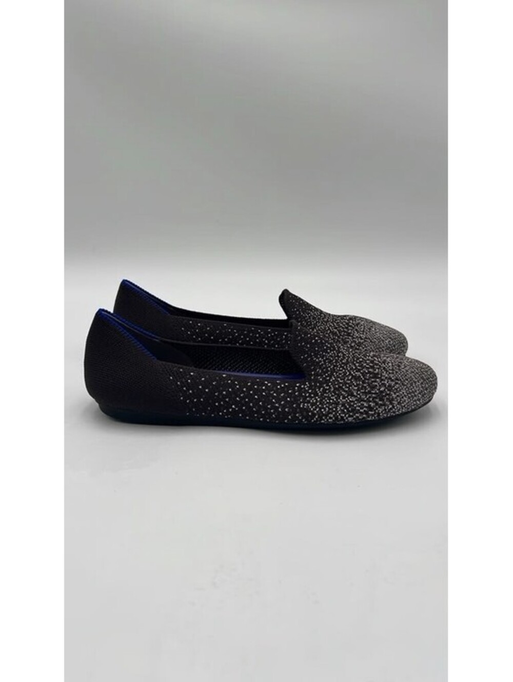Women’s ROTHY’S The Loafer Knit Round Toe Slip On Flats Brown Sparkle Size 6